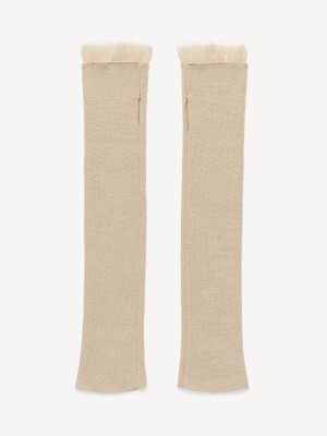 By Malene Birger Fezan Gloves Sonstiges Zubehör Oyster Gray | DE_BB29481