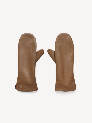 By Malene Birger Ginnyl Leather Mittens Sonstiges Zubehör Shitake | DE_BB35399