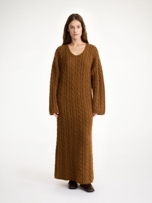 By Malene Birger Lovella Maxi Dress Strickwaren Bison | DE_BB65484