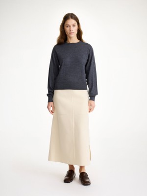 By Malene Birger Mantea Merino Wool Sweater Strickwaren Grau | DE_BB25987