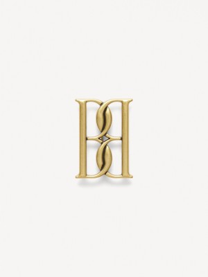 By Malene Birger Mono Small Gold-tone Brooch Sonstiges Zubehör Gold | DE_BB14608
